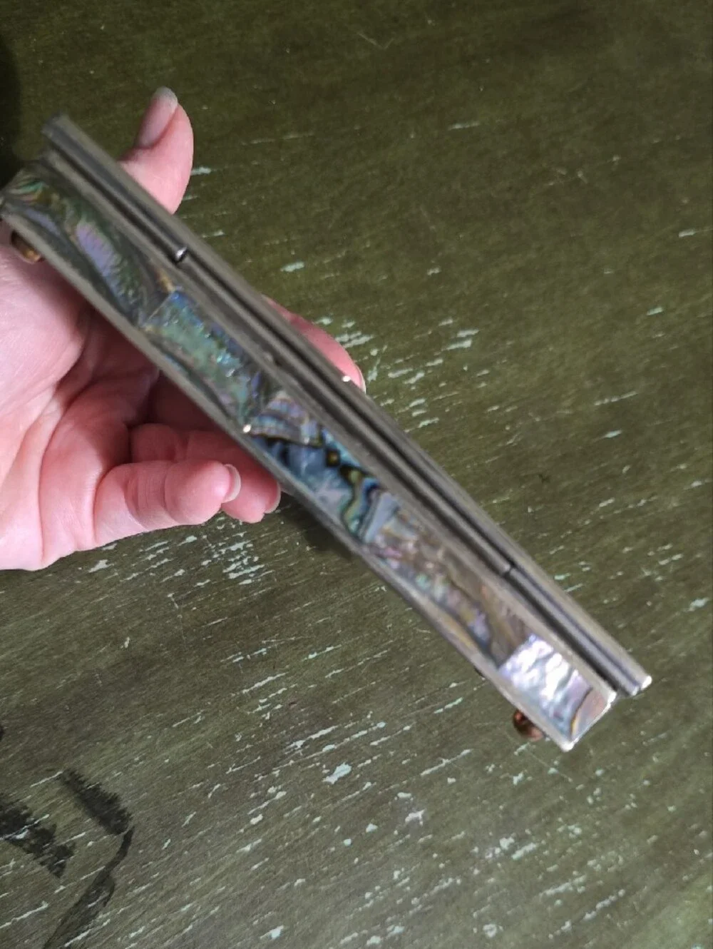 Vintage Abalone Shell Jewelry Holder